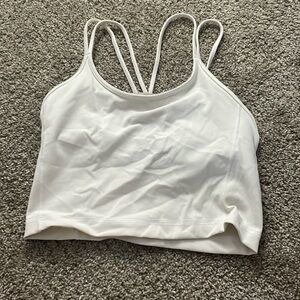 White lululemon crop tank top